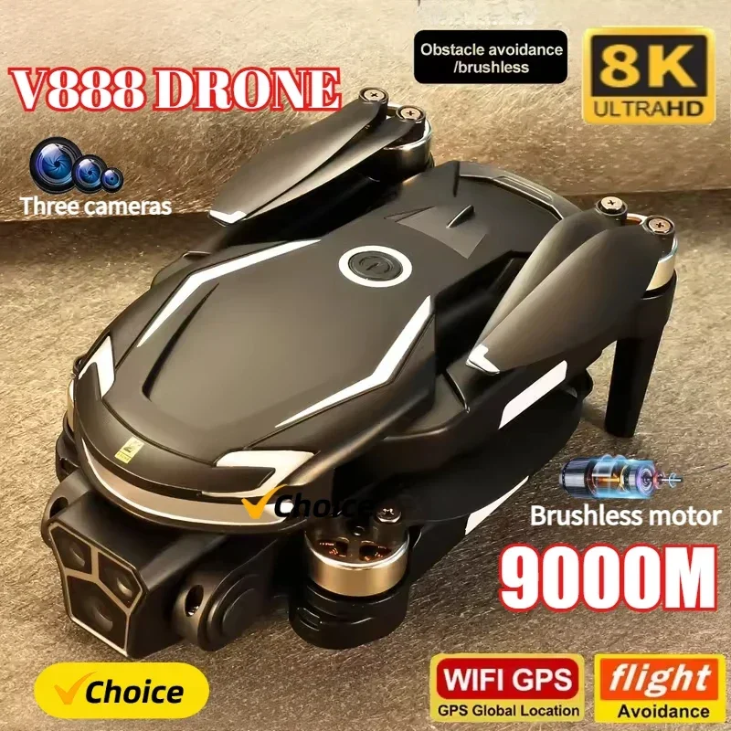 New V888 Drone 8K GPS Triple C - Drone Gps Mount 评论和价格